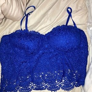 Blue crop top